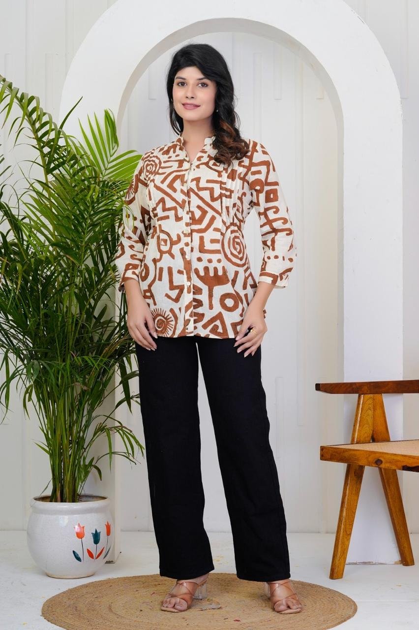 Desert Doodle Cotton Shirt